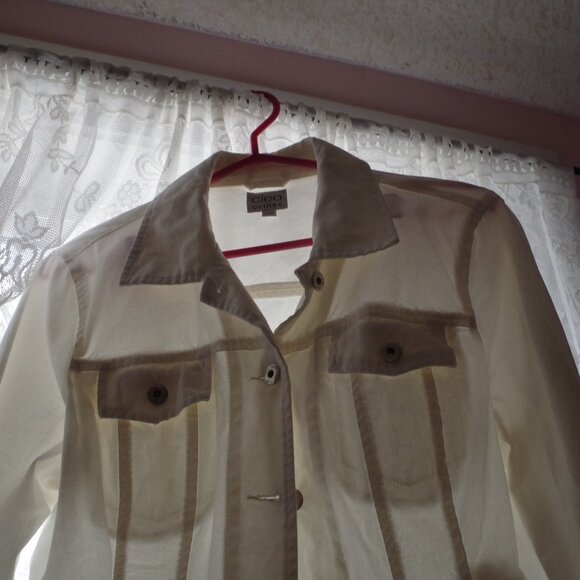 Cute  Cleo Petites White Demin Jacket - Picture 2 of 5